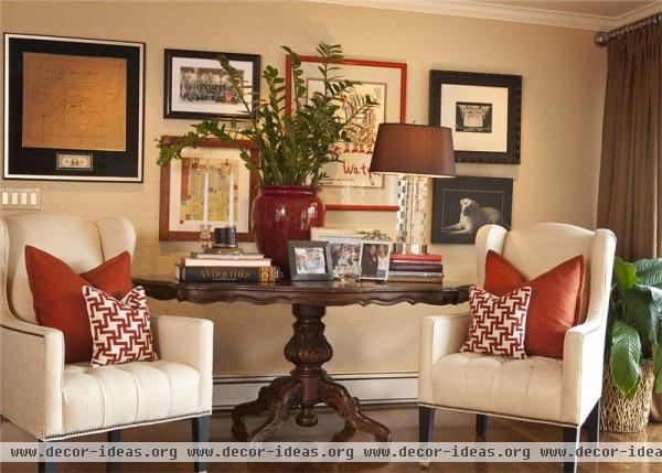 Light Traditional Living Room by Garrison Hullinger