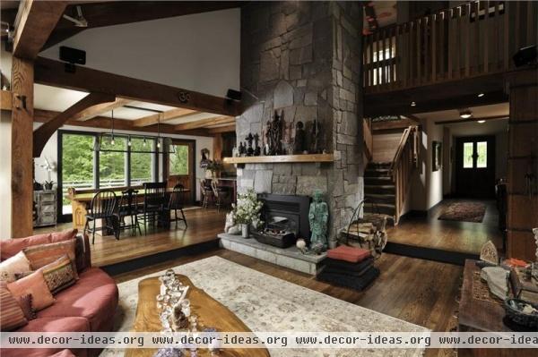 Open Country/Rustic Living Room by Susan Fredman