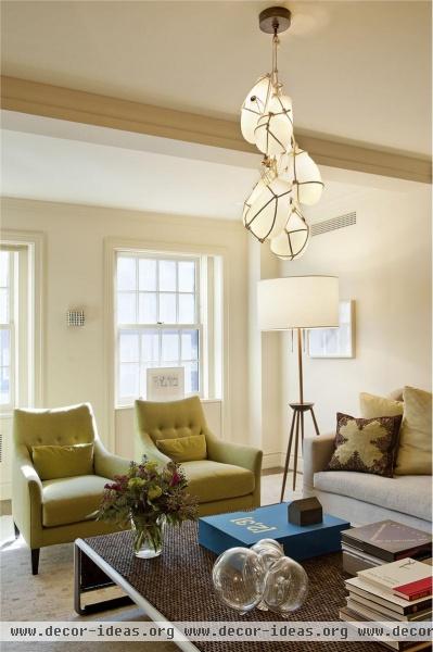 Sunny Transitional Living Room by David Howell