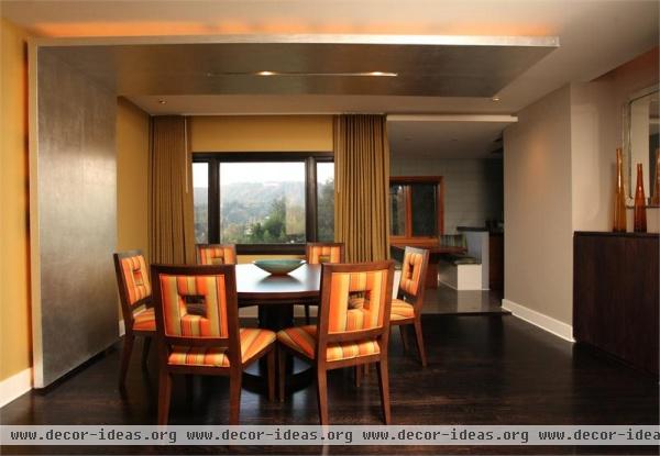 Open Transitional Dining Room by Christopher Grubb