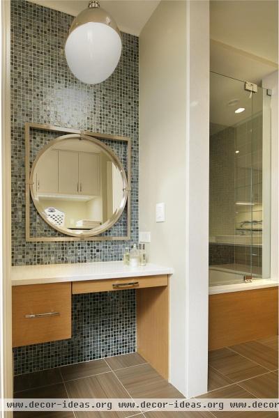 Dramatic Contemporary Bathroom by Nancy Leffler- Mikulich