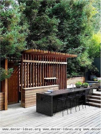 Open Contemporary Outdoor Kitchen by Commune