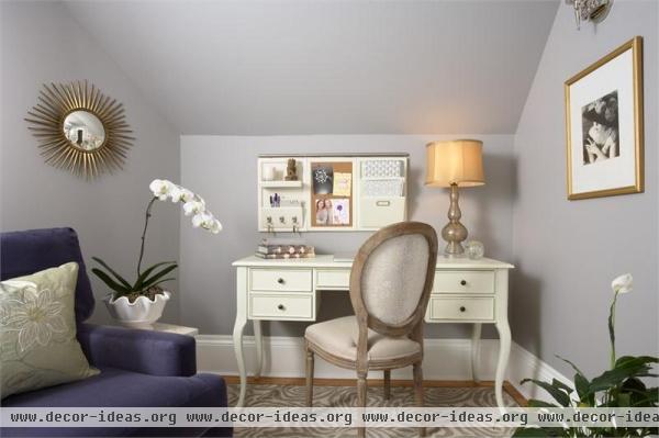 Classic Transitional Home Office by Lisa Peck