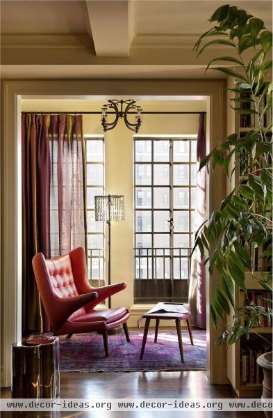 Sunny Transitional Living Room by David Howell