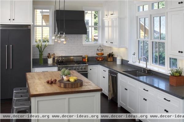 Open Transitional Kitchen by Tineke Triggs