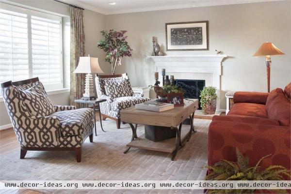 Classic Transitional Living Room by Deborah Bettcher