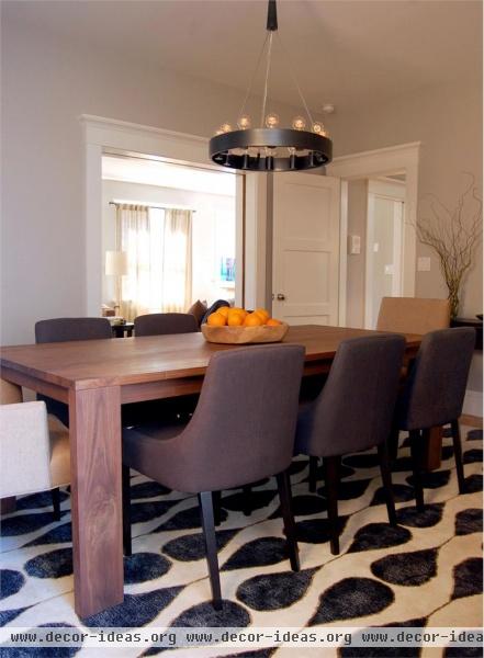 Light Contemporary Dining Room by Jennifer Jones