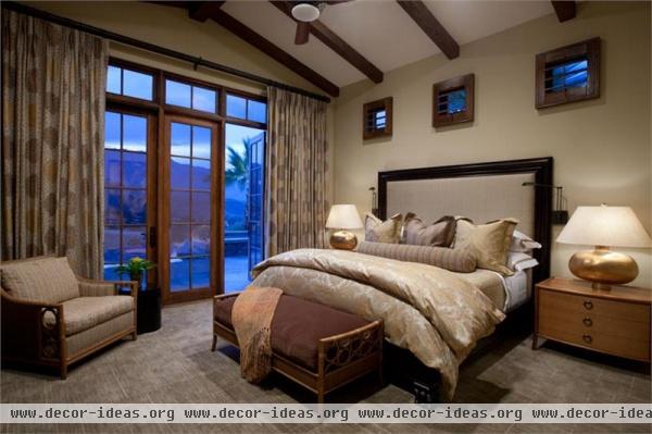 Relaxing Transitional Bedroom by Michael Abrams