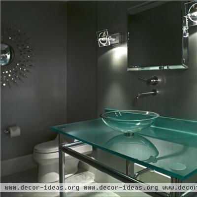 Dark Contemporary Bathroom by Kathleen Hay