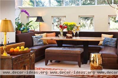 Cozy Transitional Dining Room by Jane Ellison