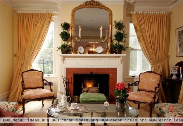 Cozy Traditional Living Room by Jo Ann Alston, CID, Allied ASID