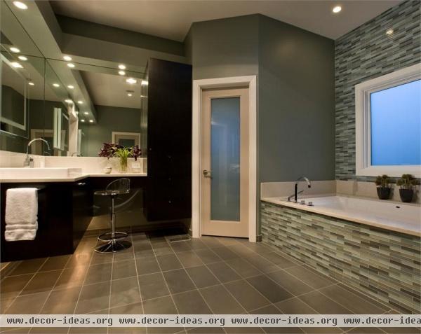 Dramatic Contemporary Bathroom by Michael Abrams