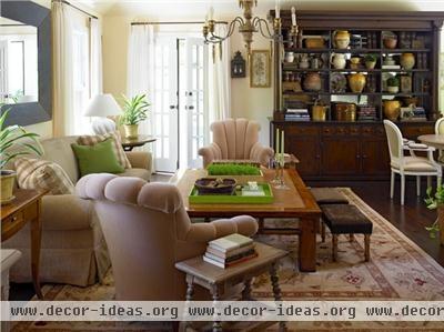 Homey Transitional Living Room by Susan Anthony