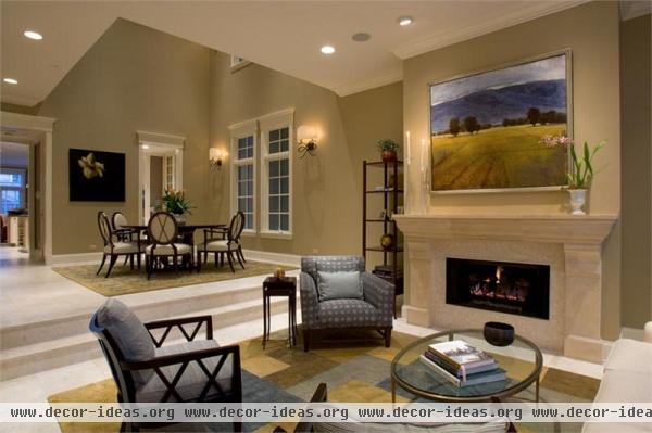 Open Transitional Dining Room by Michael Abrams