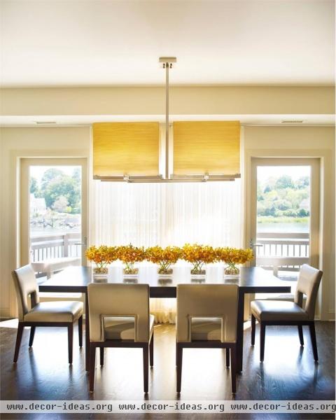 Casual Contemporary Dining Room by Jamie Herzlinger