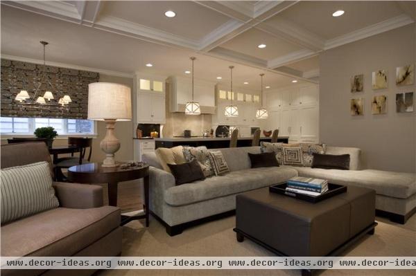 Classic Transitional Family Room by Michael Abrams