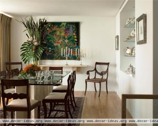 Open Transitional Dining Room by Antonio Martins