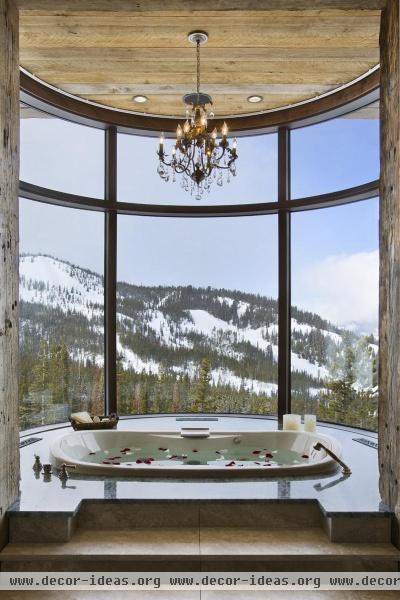 Stately Country/Rustic Bathroom by Jerry Locati