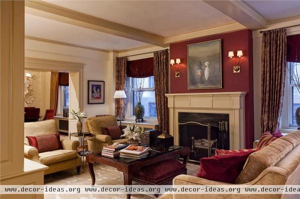 Classic Traditional Living Room by Barbara Feinstein