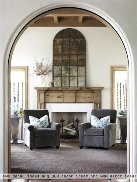 Relaxing Transitional Living Room by Carter Kay