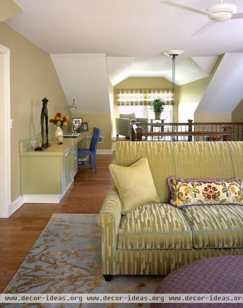 Cozy Transitional Bedroom by Diane Paparo