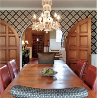 Cozy Transitional Dining Room by Jason Ball