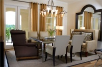 Stately Contemporary Dining Room by Leslie Thompson, ASID