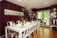 Dramatic Transitional Dining Room by Michelle Workman