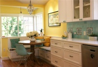 Sunny Transitional Kitchen by Mary Jo Fiorella