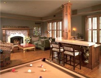 Relaxing Traditional Game Room by Julie O'Brien