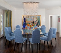 Airy Transitional Dining Room by Guillaume Gentet