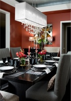 Dramatic Contemporary Dining Room by Jane Lockhart