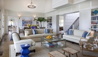 Open Transitional Living Room by Jed Johnson Associates