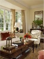 Sunny Traditional Living Room by Timothy Corrigan