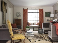 Homey Transitional Living Room by Carter Kay