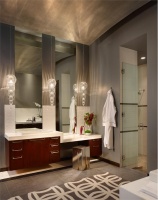 Open Contemporary Bathroom by Laura Britt