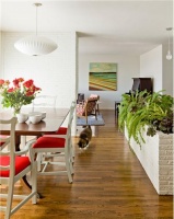 Open Transitional Dining Room by Jessica Helgerson