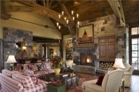 Cozy Country/Rustic Family Room by Jerry Locati