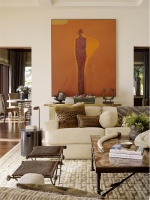 Open Transitional Living Room by Suzanne Tucker