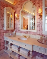 Dramatic Traditional Bathroom by Barbara Eberlein