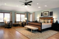 Relaxing Transitional Bedroom by Kimberly Herrick