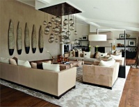 Open Transitional Living Room by Kelly Hoppen