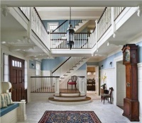 Open Transitional Foyer by Barbara Eberlein