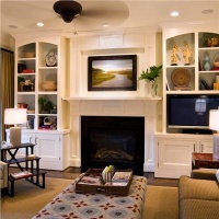 Casual Traditional Living Room by Lorraine Vale