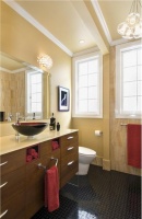 Dramatic Contemporary Bathroom by Claudia Juestel