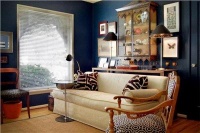 Dramatic Transitional Living Room by John Thompson