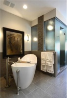 Elegant Contemporary Bathroom by Christine Salas