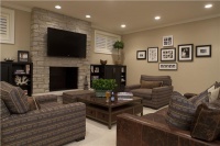 Classic Transitional Media Room by Michael Abrams