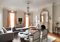 Elegant Transitional Living Room by William Ruhl & Bradford Walker