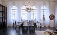 Airy Transitional Dining Room by Aline Matsika